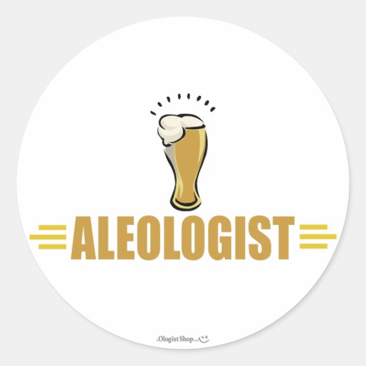 Grappig Bier Ronde Sticker (Voorkant)
