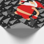 grappig bier santa claus cadeaupapier (Hoek)