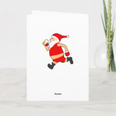 grappig bier santa claus feestdagen kaart (Achterkant)