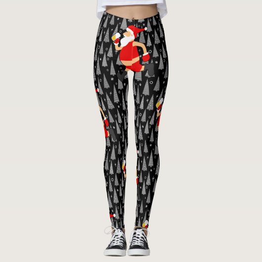 grappig bier santa claus leggings (Voorkant)