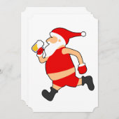 grappig bier santa kerstmis kaart (Voorkant / Achterkant)