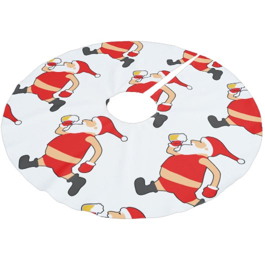 grappig bier santa kerstmis kerstboom rok (Gekanteld)