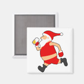 grappig bier santa kerstmis magneet (Voorkant / Achterkant)