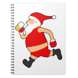 grappig bier santa kerstmis notitieboek