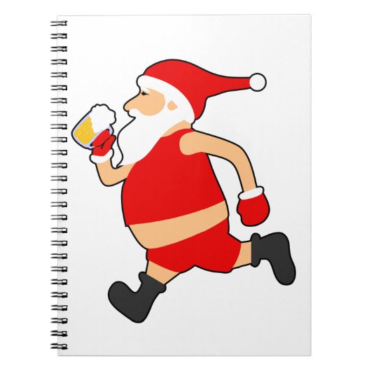 grappig bier santa kerstmis notitieboek (Voorkant)