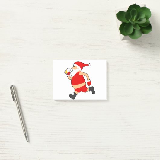 grappig bier santa kerstmis post-it® notes (Kantoor)