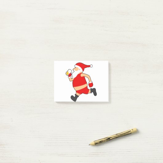 grappig bier santa kerstmis post-it® notes (Op bureau)