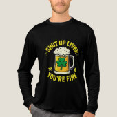 Grappig bier & Shamrock Drink Tri-Blend Shirt (Voorkant volledig)