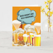 Grappig bier stelt geen vragen die het begrijpt kaart (Gele Bloem)