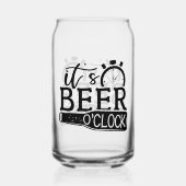 Grappig bier uur woord kunst blikvorm glas (Achterkant)