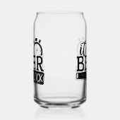 Grappig bier uur woord kunst blikvorm glas (Links)