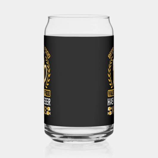 Grappig bier voedsel waarde woord kunst blikvorm glas (Links)