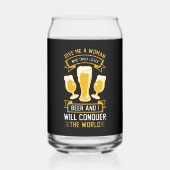 Grappig bier vrouw woord kunst blikvorm glas (Voorkant)