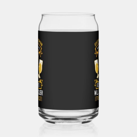 Grappig bier vrouw woord kunst blikvorm glas (Links)