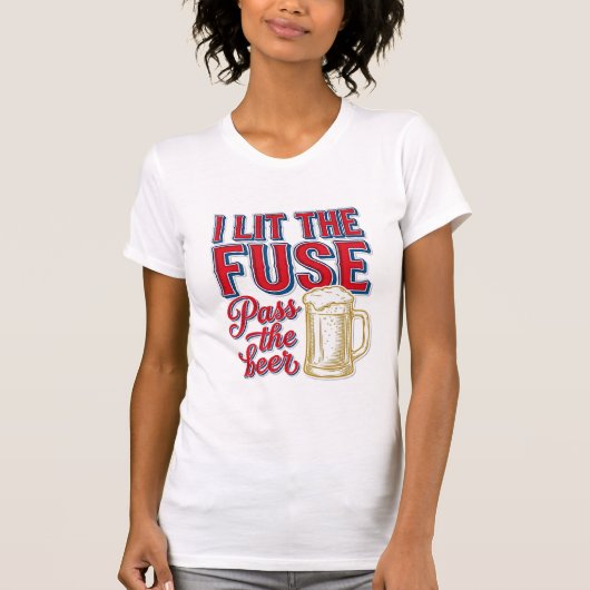 Grappig bier vuurwerk vintage shirt ontwerp_1 (Voorkant)