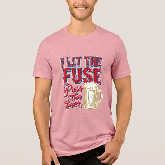 Grappig bier vuurwerk vintage shirt ontwerp_1 (Voorkant)