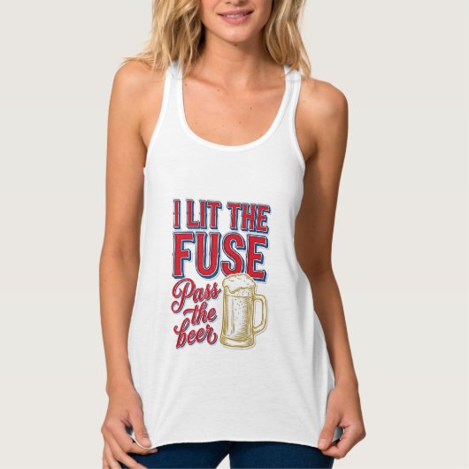Grappig bier vuurwerk vintage shirt ontwerp_1 (Voorkant)