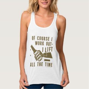 Grappig bier werkt uit Humor in Brown Tanktop
