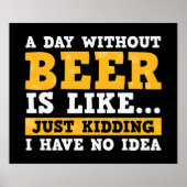 grappig bierbrouwtje poster (Voorkant)