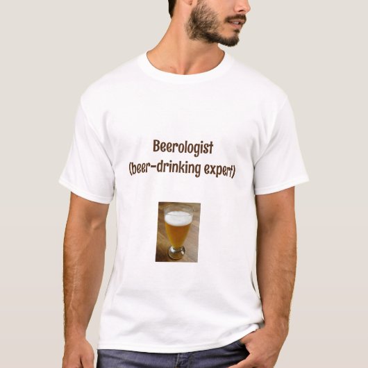 Grappig bierdrinken  t-shirt (Voorkant)
