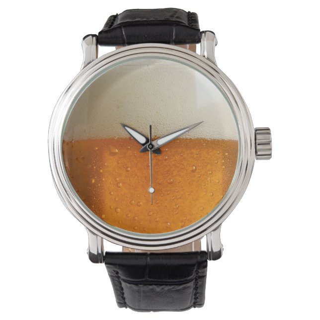 Grappig bierhorloge voor hem horloge (Voorkant)