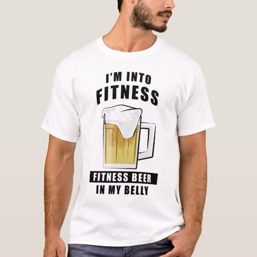 Grappig Bierontwerp T-shirt (Voorkant)