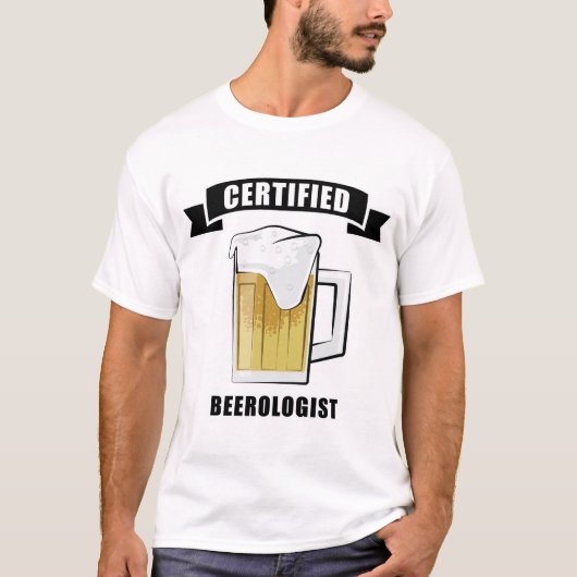 Grappig Bierontwerp T-shirt (Voorkant)