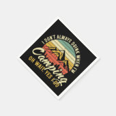 Grappig biertje drink kampeerliefhebbers woordkuns servet (Hoek)