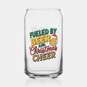 Grappig biertje kerstjuichen blikvorm glas (Achterkant)