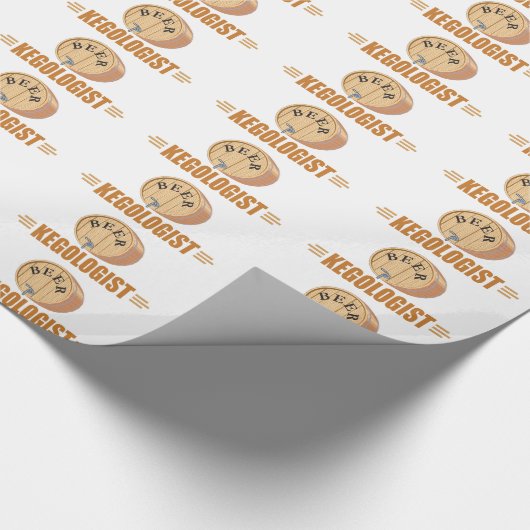 Grappig Biervat Cadeaupapier (Hoek)