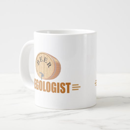 Grappig Biervat Grote Koffiekop (Links)