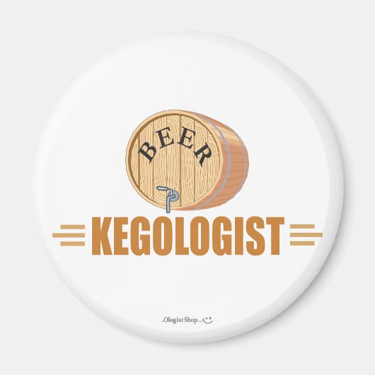 Grappig Biervat Magneet (Voorkant)
