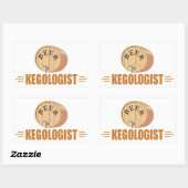Grappig Biervat Rechthoekige Sticker (Vel)