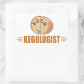 Grappig Biervat Rechthoekige Sticker (Tas)