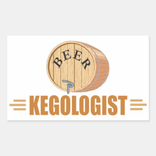 Grappig Biervat Rechthoekige Sticker
