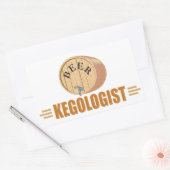 Grappig Biervat Rechthoekige Sticker (Envelop)