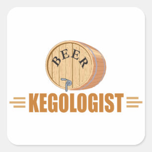 Grappig Biervat Vierkante Sticker