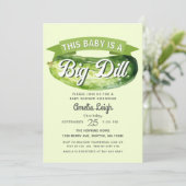 Grappig Big Dill Pickle Genderneutraal Baby shower Kaart (Staand voorkant)