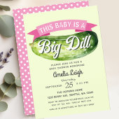 Grappig Big Dill Pickle Girl Baby shower Kaart