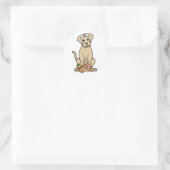 Grappig Big dog is een sushi chef Ronde Sticker (Tas)