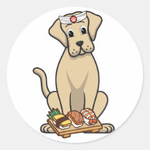 Grappig Big dog is een sushi chef