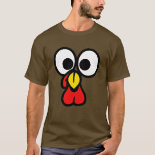 Grappig Big-Eyed Turkije geconfronteerd met Thanks T-shirt