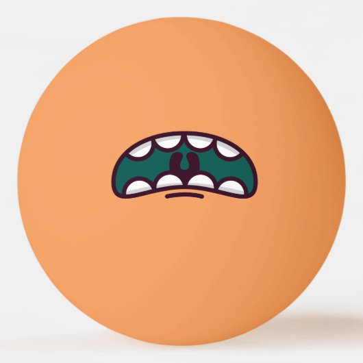 Grappig Big Mouth Monster. Pingpongbal (Voorkant)