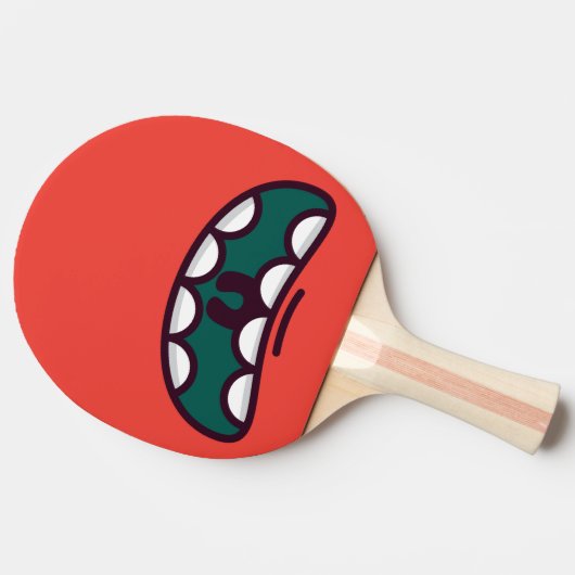 Grappig Big Mouth Monster. Tafeltennisbatje (Zijkant)