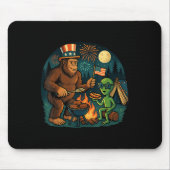 Grappig Bigfoot Alien BBQ kampvuur 4 juli Ameri Muismat (Voorkant)