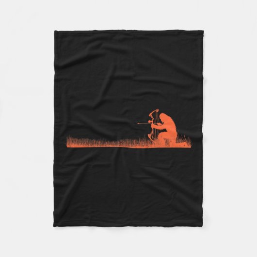 Grappig Bigfoot Boogschieten Bow Hunter Sasquatch  Fleece Deken (Voorkant)
