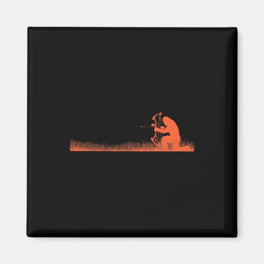 Grappig Bigfoot Boogschieten Bow Hunter Sasquatch  Magneet (Voorkant)