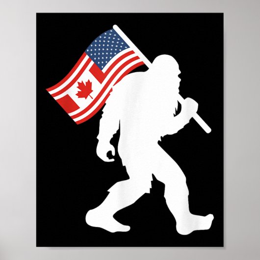 Grappig Bigfoot Canada De 51 State Trump Canada Ve Poster (Voorkant)