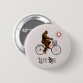 Grappig Bigfoot Fietsevenement Retro Ronde Button 5,7 Cm (Voorkant /achterkant)