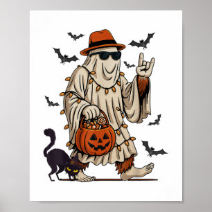 Grappig Bigfoot Ghost Halloween Kostuum Sasquatch Poster
